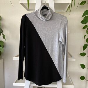 Karen Kane Black and Gray asymmetrical turtleneck size S